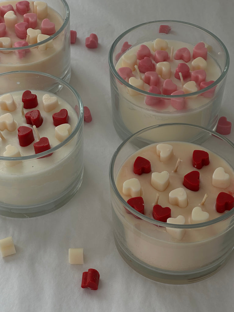 RED Retro Heart Candles