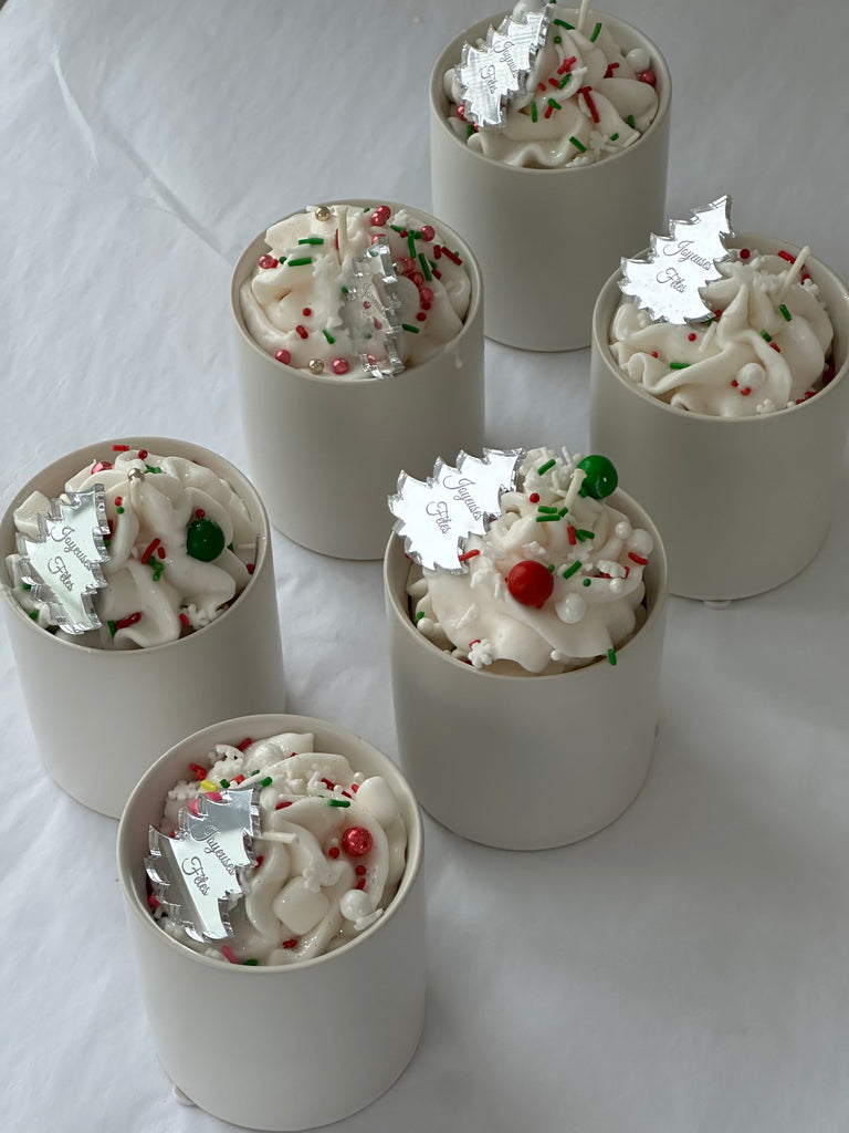 Ceramic Jar White Christmas